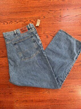 NWT Ralph Lauren Polo Jeans Relaxed Classic Fit Tapered Leg Zipfly Light Wash 50